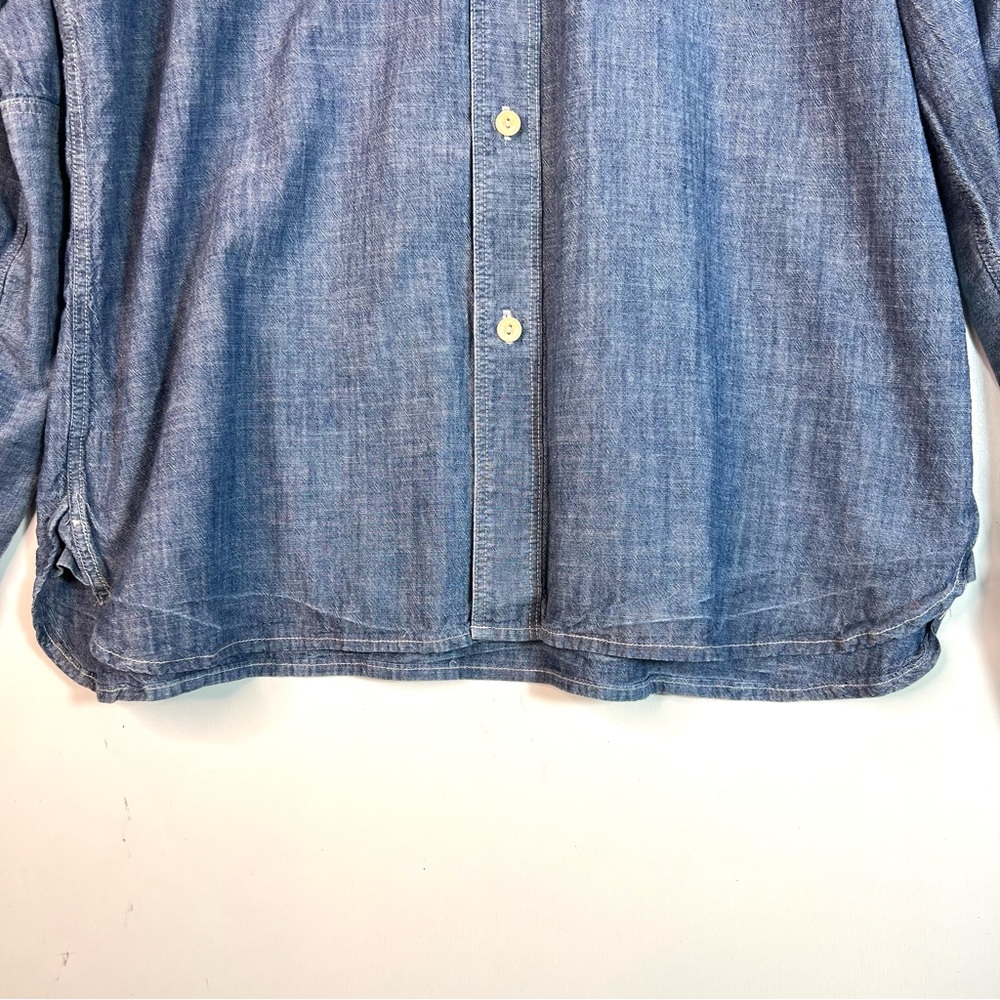 Rising Sun Co Chambray Men’s Button Down Shirt - Picture 5 of 7